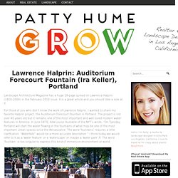 Lawrence Halprin: Auditorium Forecourt Fountain (Ira Keller), Portland