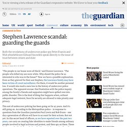 Stephen Lawrence scandal: guarding the guards