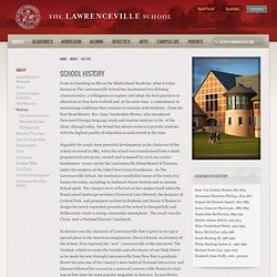 The Lawrenceville School - About Lawrenceville: History