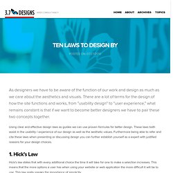 Ten Laws to Design By