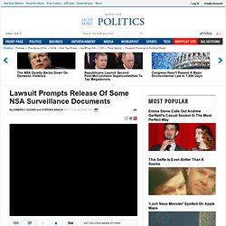 Lawsuit Prompts Release Of Some NSA Surveillance Documents