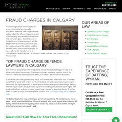 Lawyers for Fraud Charges in Calgary