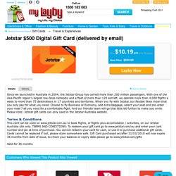 Jetstar $500 Digital Gift Card