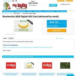 Woolworths $500 Digital Gift Card