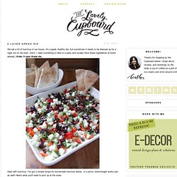 The Lovely Cupboard: 5 Layer Greek Dip