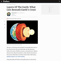 Layers Of The Earth: What Lies Beneath Earth's Crust