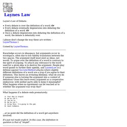 Lynes Law