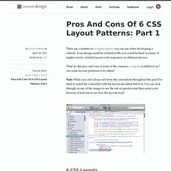 Pros And Cons Of 6 CSS Layout Patterns: Part 1