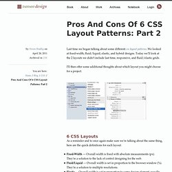 Pros And Cons Of 6 CSS Layout Patterns: Part 2