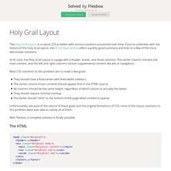 Holy Grail Layout — Solved by Flexbox — Cleaner, hack-free CSS