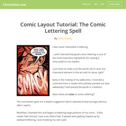 Comic Layout Tutorial: The Comic Lettering Spell