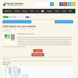 Fluid layouts for your website