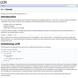 LCM: C++ Tutorial
