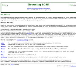 LCSH Browser