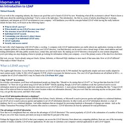 Introduction to LDAP
