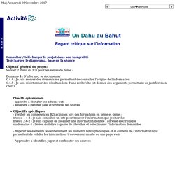 Critiquer l'information