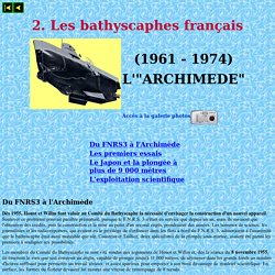 Le bathyscaphe Archimède
