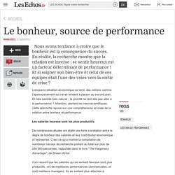 Le bonheur, source de performance