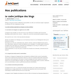 Le cadre juridique des blogs