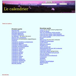 Le calendrier