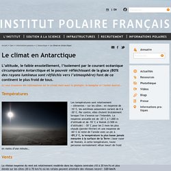 Le climat en Antarctique