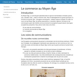 Le commerce au Moyen Âge