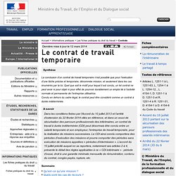 13. CTT - Le contrat de travail temporaire