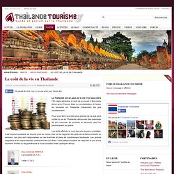 Le coût de la vie en Thailande - Thailande Tourisme