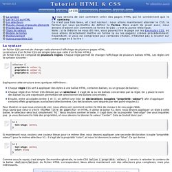 Le CSS - Tutoriel HTML & CSS