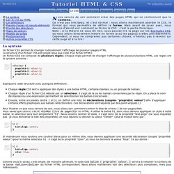 Le CSS - Tutoriel HTML & CSS