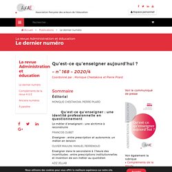 Le dernier numéro – AFAE