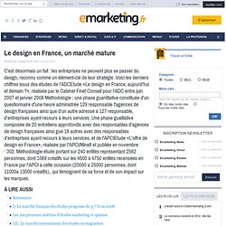 Le design en France, un marché mature - Design