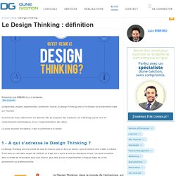 Le Design Thinking : dÃ©finition