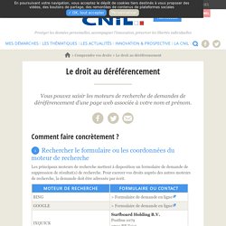 Le droit au déréférencement