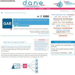 Le GAR, un nouveau service de l'ENT