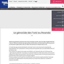 Le génocide des Tutsi au Rwanda