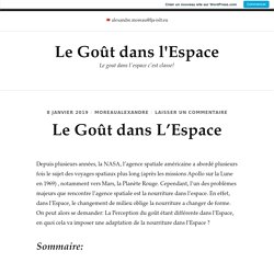 Le Goût dans L’Espace – Le Goût dans l'Espace