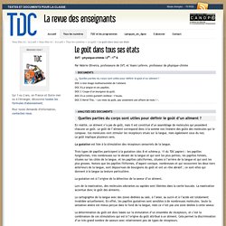 Le goût dans tous ses états