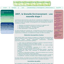 Le Grenelle Environnement 2007