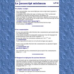 Le Javascript minimum