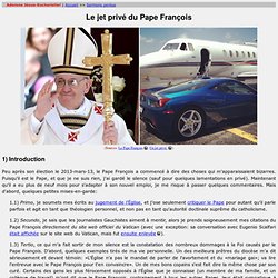 Le jet privé du Pape François