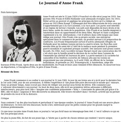 Le Journal d'anne frank