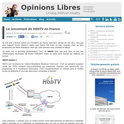 Le lancement de HbbTV en France