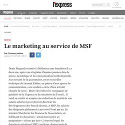 Le marketing au service de MSF