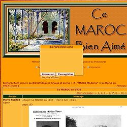 maroc - Le MAROC en 1932 - Page 7