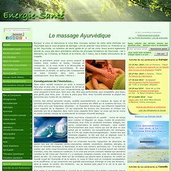 Le massage Ayurvédique