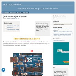 Le matériel - Tuto Arduino