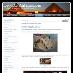 Le Mobilier en Égypte Antique