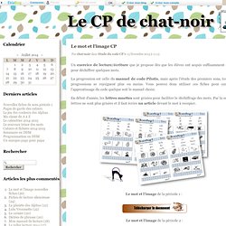 Le mot et l'image CP - chat-noir