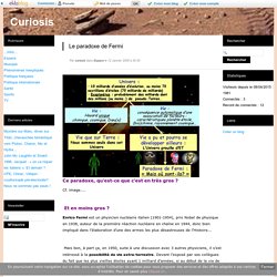 Le paradoxe de Fermi